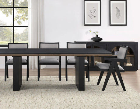 Magnolia Arm Chair, Black by Steve Silver at Eve Furniture