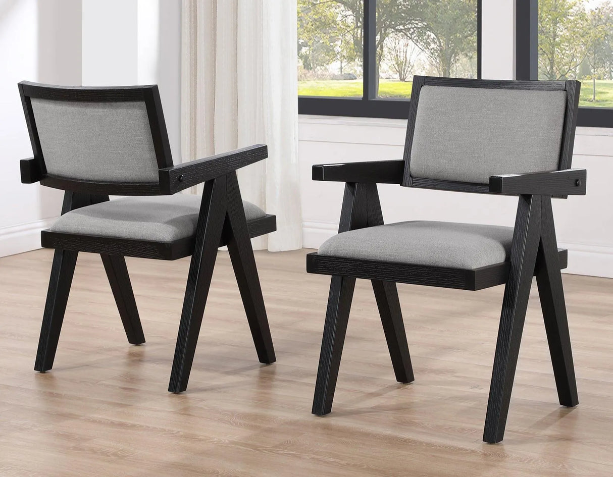 Magnolia Arm Chair, Black by Steve Silver at Eve Furniture