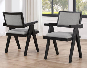 Magnolia Arm Chair, Black by Steve Silver at Eve Furniture