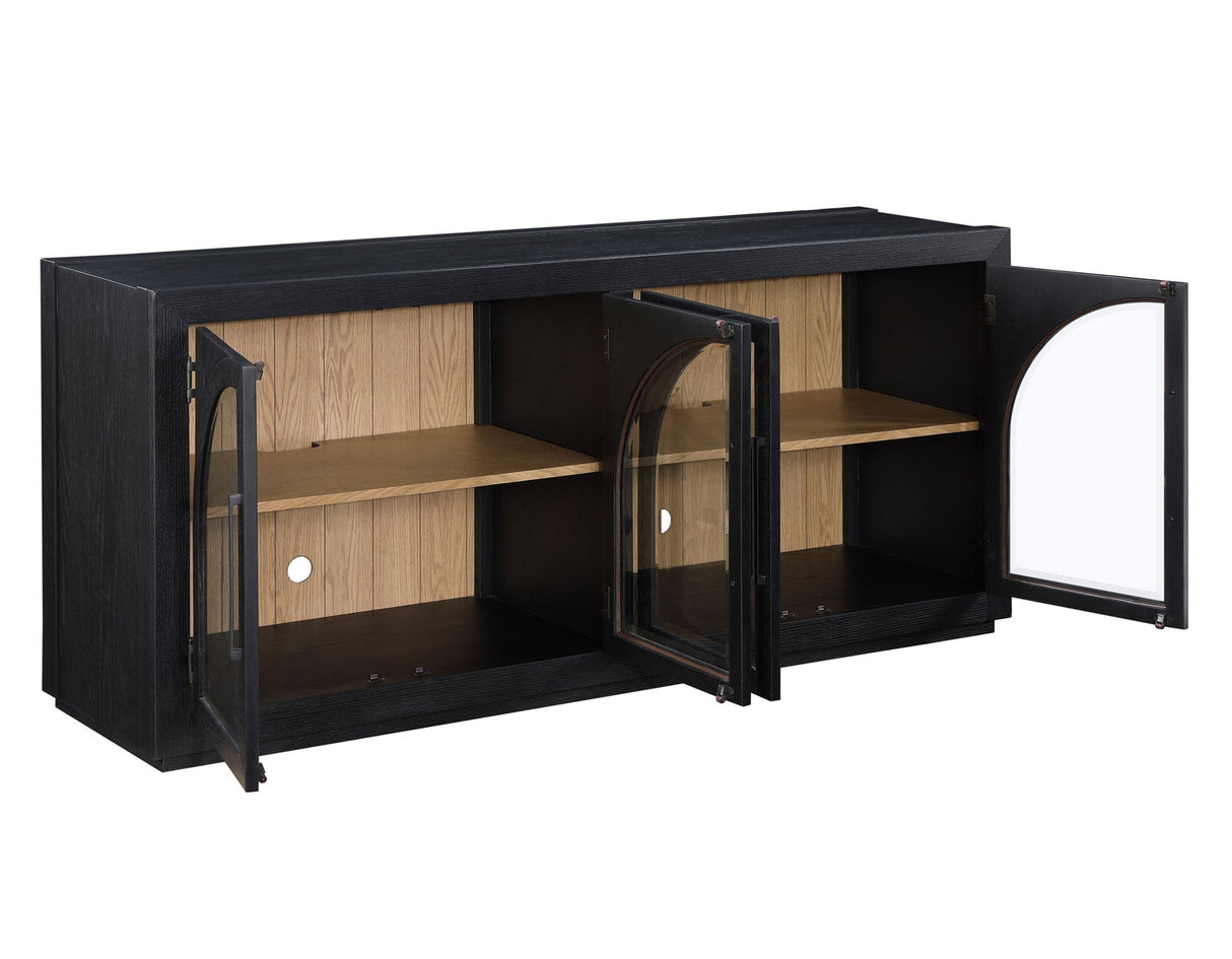 Magnolia Cathedral Doored Server, Black by Steve Silver at Eve Furniture