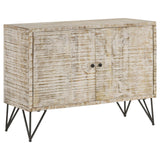 Maille White Washed 2-Door Accent Cabinet by Coaster at Eve Furniture