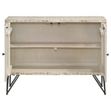 Maille White Washed 2-Door Accent Cabinet by Coaster at Eve Furniture