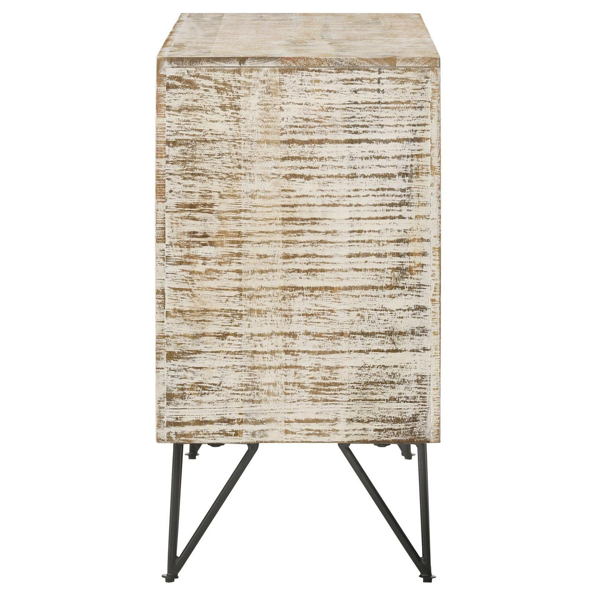 Maille White Washed 2-Door Accent Cabinet by Coaster at Eve Furniture