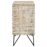 Maille White Washed 2-Door Accent Cabinet by Coaster at Eve Furniture