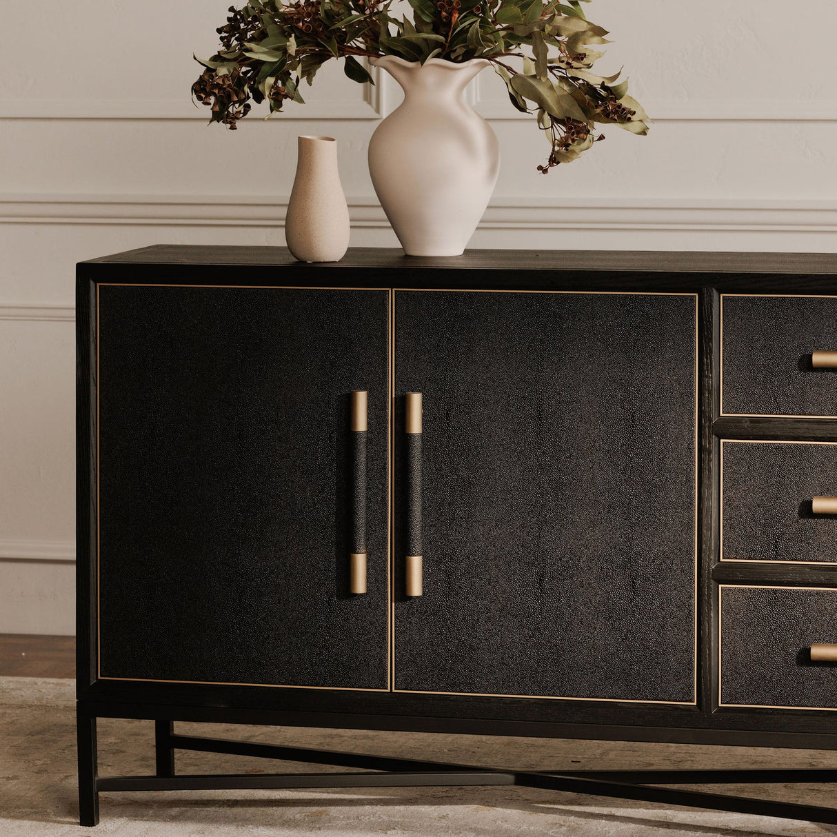 Mako Black Large Sideboard by Moe's Home at Eve Furniture