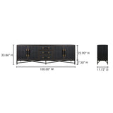 Mako Black Large Sideboard by Moe's Home at Eve Furniture