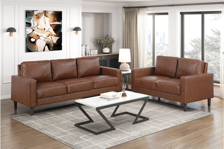 Malcolm Chocolate Loveseat by Homelegance at Eve Furniture