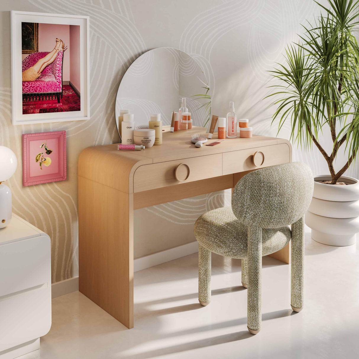 Manu Nubby Performance Fabric Side Chair by TOV Furniture at Eve Furniture