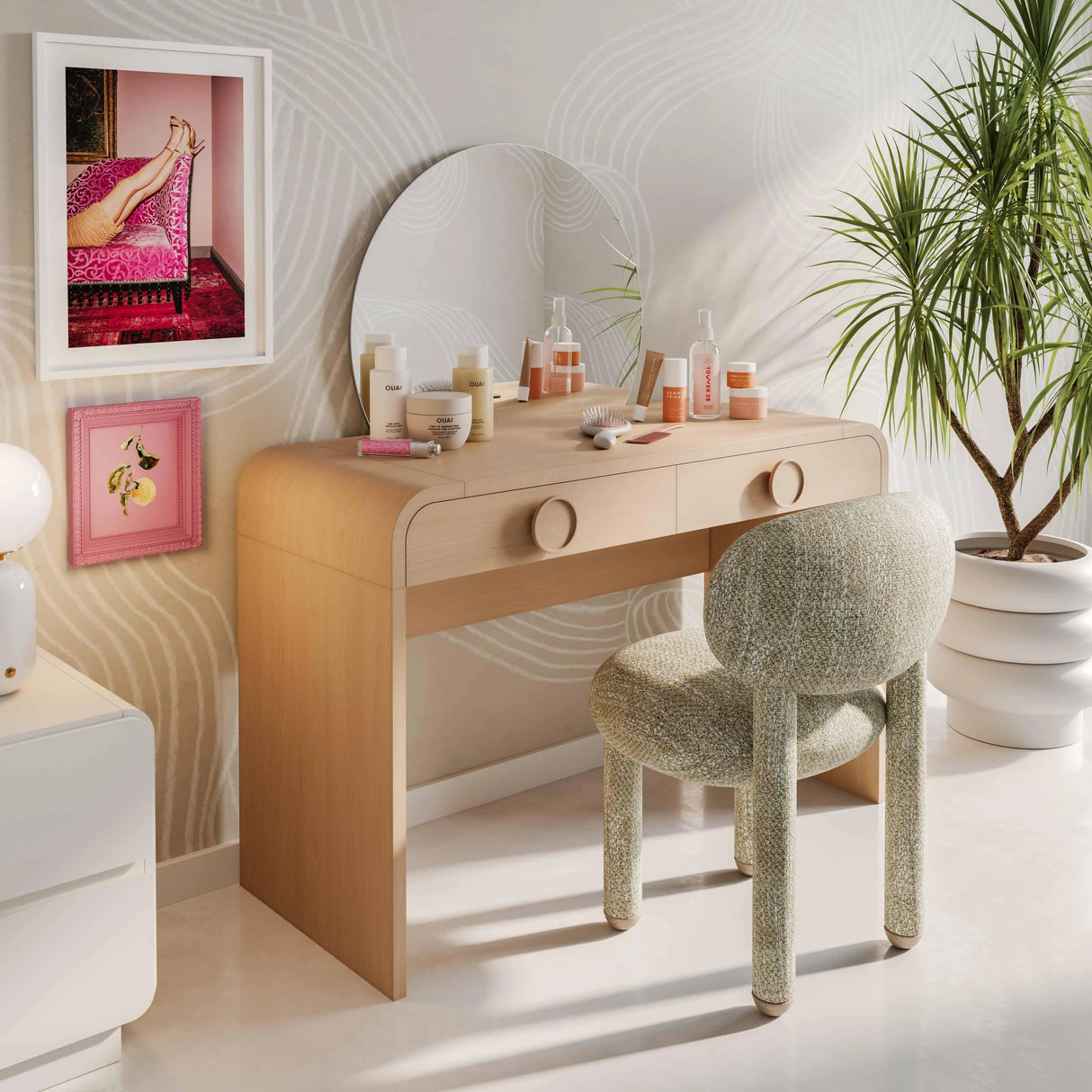 Manu Nubby Performance Fabric Side Chair by TOV Furniture at Eve Furniture