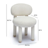 Manu Nubby Performance Fabric Side Chair by TOV Furniture at Eve Furniture