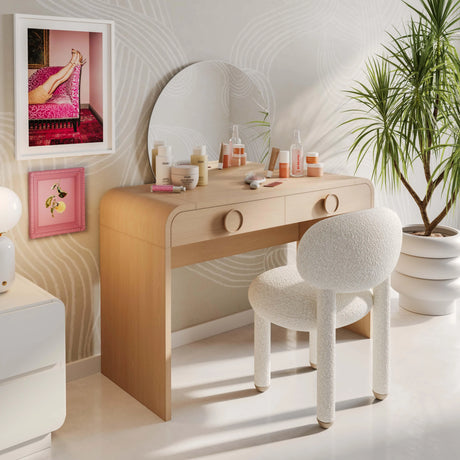 Manu Nubby Performance Fabric Side Chair by TOV Furniture at Eve Furniture