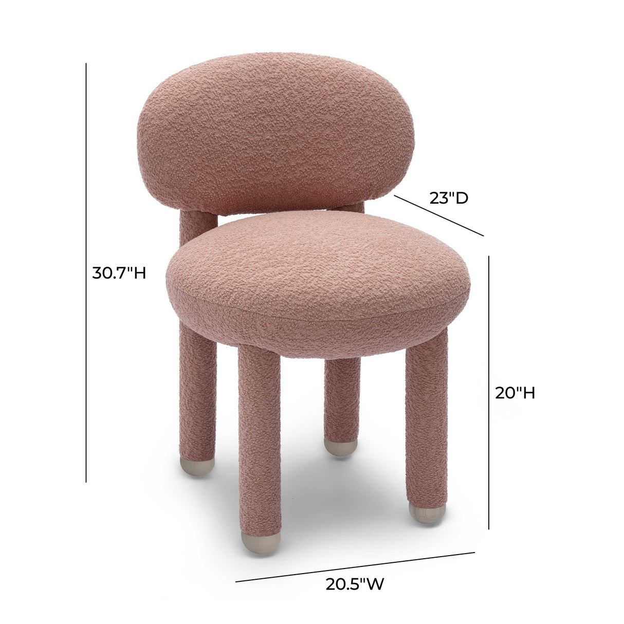 Manu Nubby Performance Fabric Side Chair by TOV Furniture at Eve Furniture