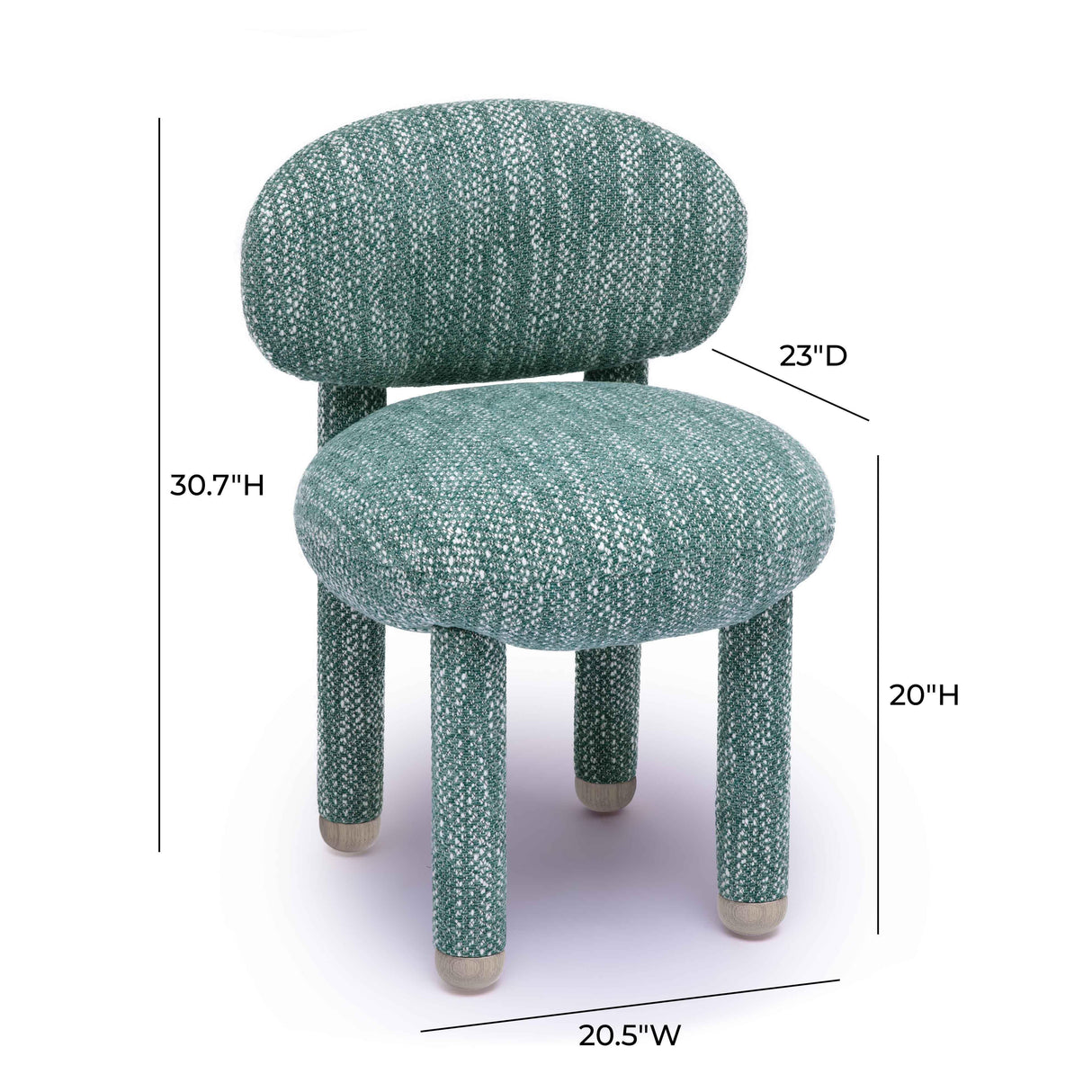 Manu Nubby Performance Fabric Side Chair by TOV Furniture at Eve Furniture
