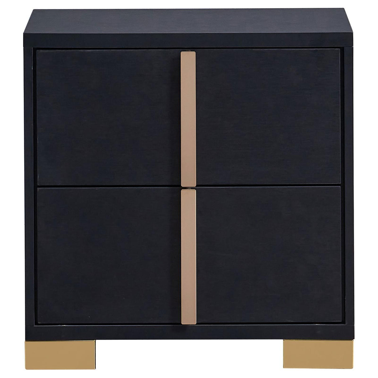 Marceline Black 2-drawer Nightstand by Coaster at Eve Furniture