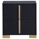 Marceline Black 2-drawer Nightstand by Coaster at Eve Furniture