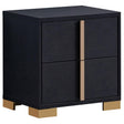 Marceline Black 2-drawer Nightstand by Coaster at Eve Furniture