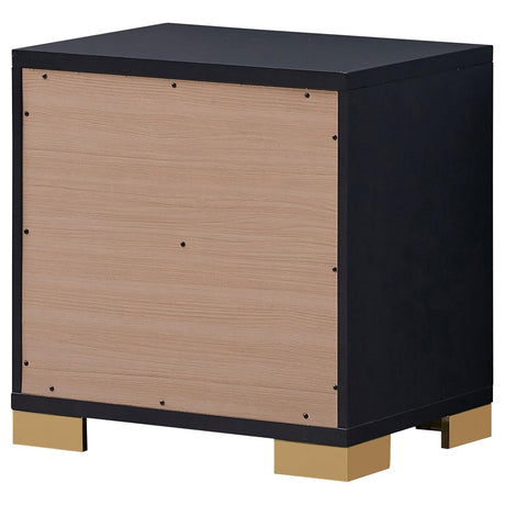 Marceline Black 2-drawer Nightstand by Coaster at Eve Furniture
