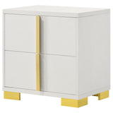 Marceline White 2-drawer Nightstand by Coaster at Eve Furniture