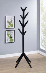 Margaret Black Solid Wood Coat Rack by Coaster at Eve Furniture