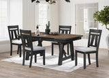 Maribelle Wheat Charcoal Extendable Dining Set by Crown Mark at Eve Furniture
