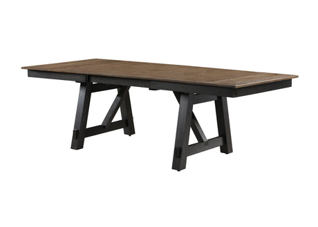 Maribelle Wheat Charcoal Extendable Dining Table by Crown Mark at Eve Furniture