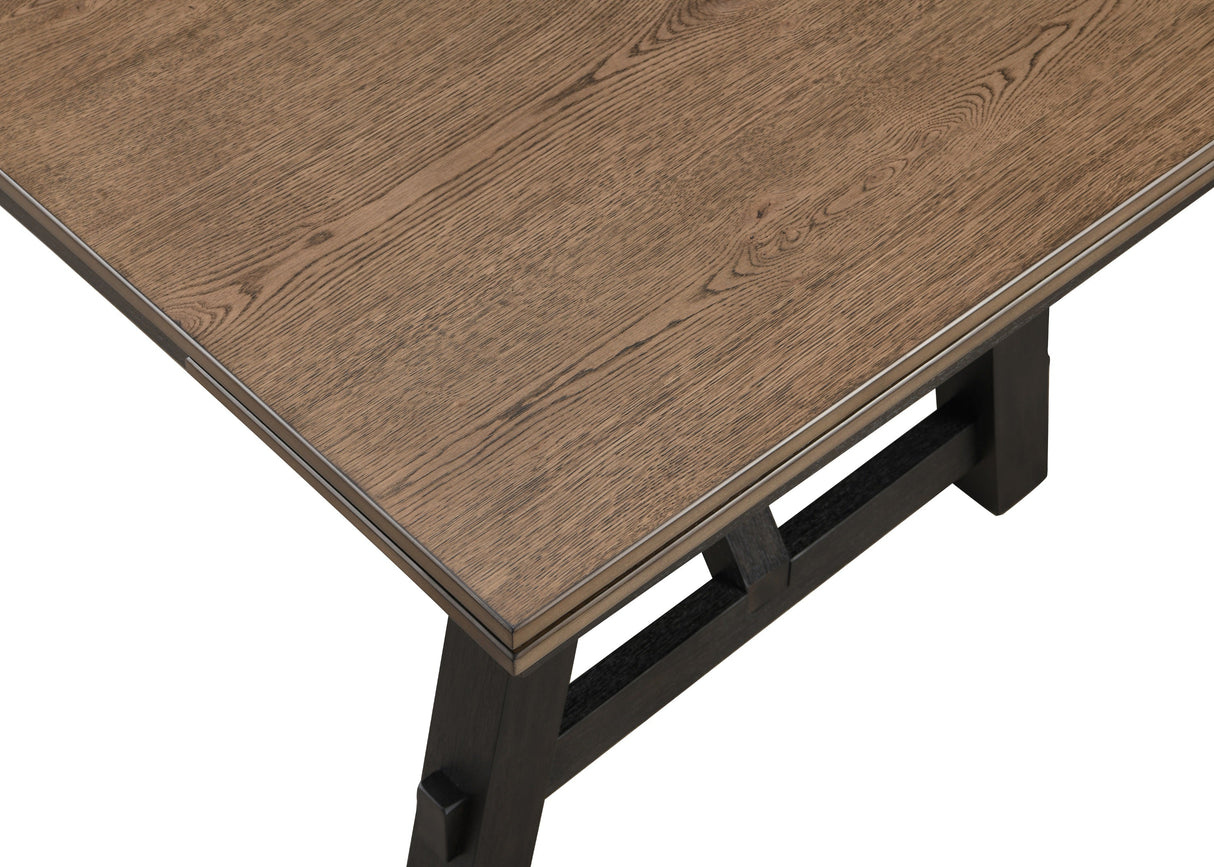 Maribelle Wheat Charcoal Extendable Dining Table by Crown Mark at Eve Furniture