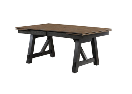 Maribelle Wheat Charcoal Extendable Dining Table by Crown Mark at Eve Furniture