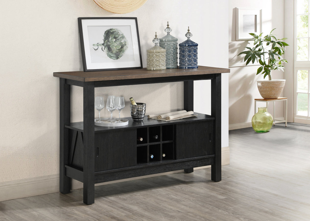 Maribelle Wheat Charcoal Server by Crown Mark at Eve Furniture