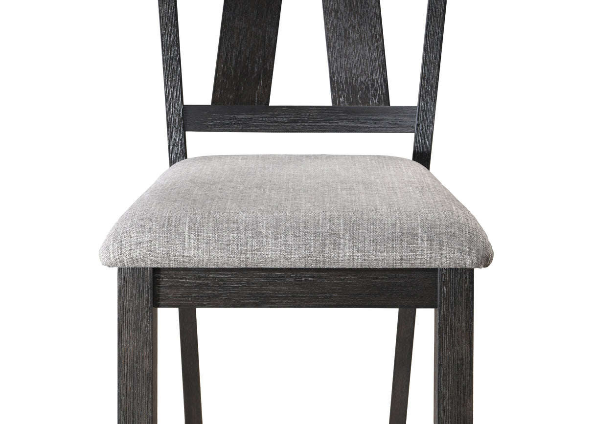 Maribelle Wheat Charcoal Side Chair, Set of 2 by Crown Mark at Eve Furniture