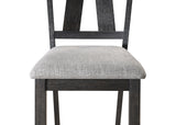 Maribelle Wheat Charcoal Side Chair, Set of 2 by Crown Mark at Eve Furniture