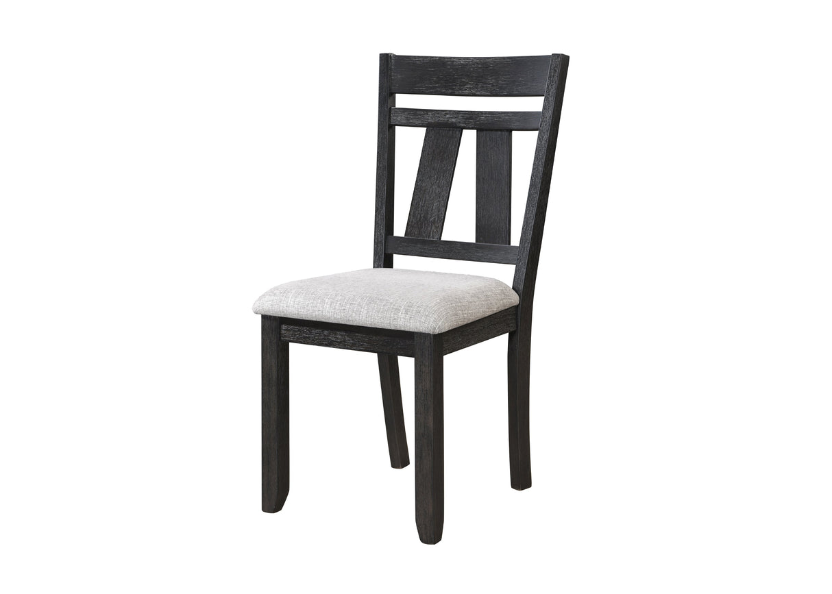 Maribelle Wheat Charcoal Side Chair, Set of 2 by Crown Mark at Eve Furniture