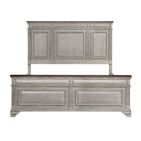 Marquette Gray/Brown King Panel Bed by Homelegance at Eve Furniture