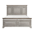 Marquette Gray/Brown King Panel Bed by Homelegance at Eve Furniture