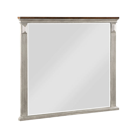 Marquette Gray/Brown Mirror (Mirror Only) by Homelegance at Eve Furniture