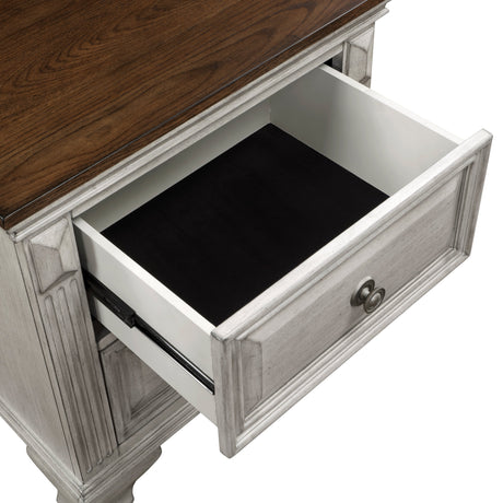 Marquette Gray/Brown Nightstand by Homelegance at Eve Furniture