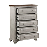 Marquette Gray/Brown Panel Bedroom Set by Homelegance at Eve Furniture