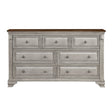 Marquette Gray/Brown Panel Bedroom Set by Homelegance at Eve Furniture