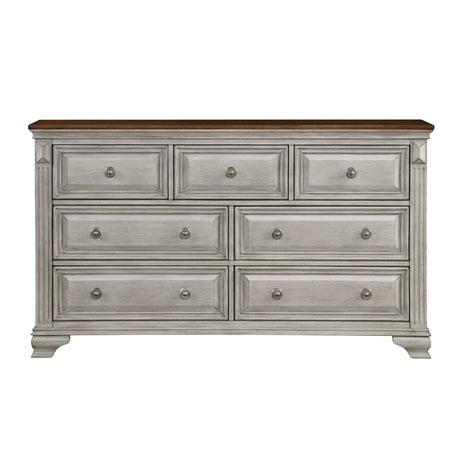 Marquette Gray/Brown Panel Bedroom Set by Homelegance at Eve Furniture