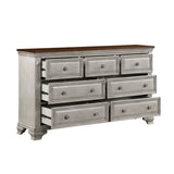 Marquette Gray/Brown Panel Bedroom Set by Homelegance at Eve Furniture