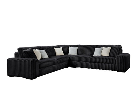 Marshmallow Black Oversized Sectional by Happy Homes at Eve Furniture