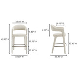 Martens Beige Bar Stool by Moe's Home at Eve Furniture
