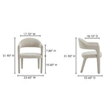 Martens Beige Dining Chair by Moe's Home at Eve Furniture