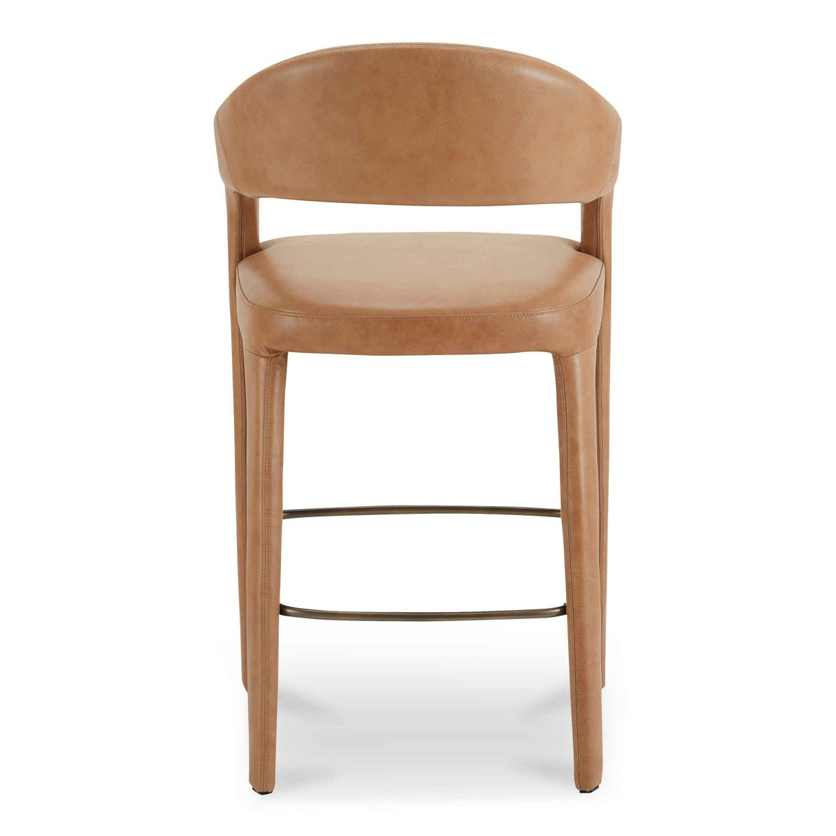 Martens Brown Leather Bar Stool by Moe's Home at Eve Furniture