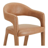 Martens Brown Leather Bar Stool by Moe's Home at Eve Furniture