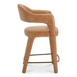 Martens Brown Leather Counter Stool by Moe's Home at Eve Furniture