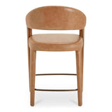 Martens Brown Leather Counter Stool by Moe's Home at Eve Furniture