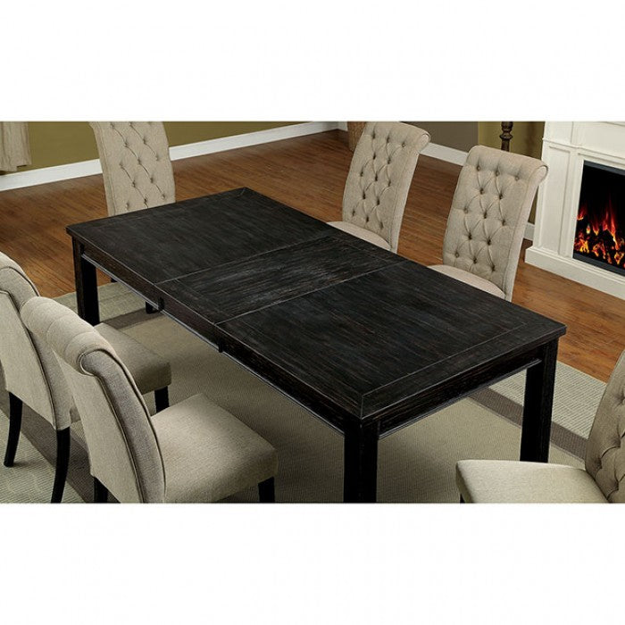 Mashall Beige/Antique Black Side Chair by Furniture of America at Eve Furniture