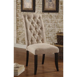 Mashall Beige/Antique Black Side Chair by Furniture of America at Eve Furniture