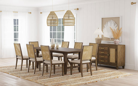 Matisse Light Brown 9-Piece Rectangular Dining Table Set by Coaster at Eve Furniture