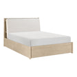 Matteo Light Oak Eastern King Platform Bed with Footboard Storage by Homelegance at Eve Furniture
